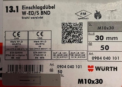 Einschlagdübel würth - einschlagdübel,