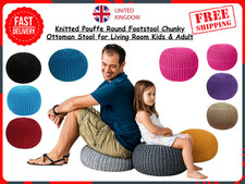 Strickpouf rund fußhocker - rund,