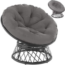 Papasansessel Rattansessel Korbsessel Relaxsessel Rattan Stuhl Sessel mit Kissen