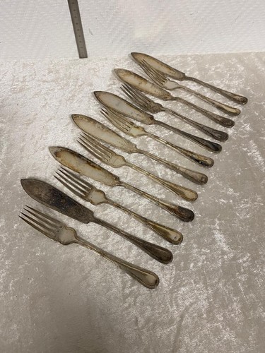 Sehr altes fischbesteck - sehr,