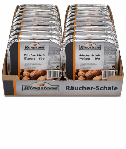 24x räucherschale walnuss 80g - walnuss,