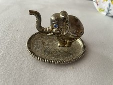 Alter versilberter Ringhalter - Elefant