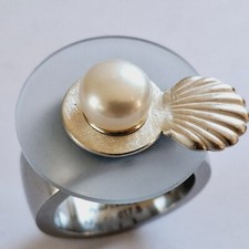 Shell Muschel Aufsatz in 925er Silber - für Charlotte 21 / RD