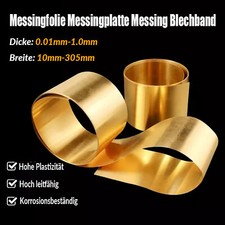 Messingfolie Messingplatte Messing Blechband Rolle Dicke 0.01-1mm Messingplatte
