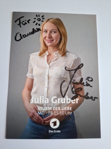 Autogrammkarte julia gruber - autogrammkarte,