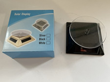 Solar betriebenes Dreh Display Drehteller Schwarz Transparent Messe Präsentation