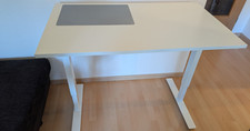 Schreibtisch IKEA Trotten - 120cm x 70cm - Weiß - höhenverstellbar