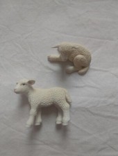 Schleich 2003: Schaf Schafe Set Lamm Schäflein Bauernhof Farm liegend stehend