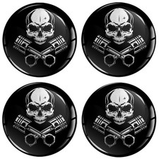 4 x 3D Silikon Aufkleber für