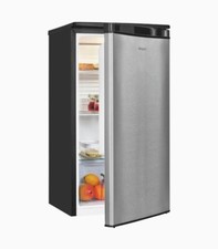 Exquisit Kühlschrank Edelstahl schwarz KS85-V-091E inoxlook PV 45x84cm 75L