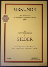 Bundeswehr Bw Urkunde Schützenschnur Silber