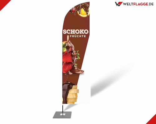 Beachflag schoko früchte - schoko,