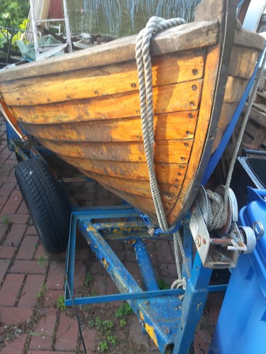 Historisches holz fischerboot - historisches,