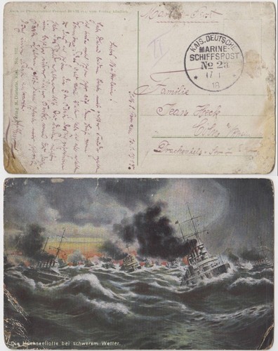 Hochseeflotte marine 1918 - ak,