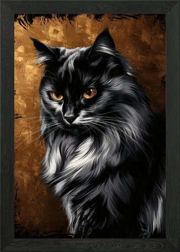 Elegante schwarz weiße - schwarz-weiße, katze
