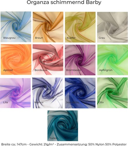 Organza schimmernd barby - organza,