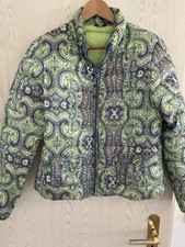 Peckott dünne  Daunenjacke grün/blau gemustert Größe 40
