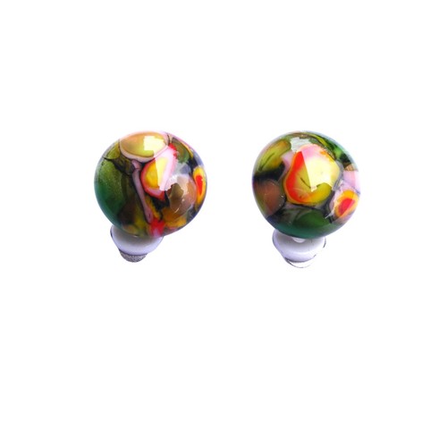 Paar ohrclips fusing glas - ohrclips,
