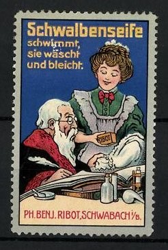Reklamemarke schwalbenseife - reklamemarke,