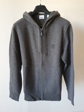 Burberry - Kaschmir Strick Jacke mit Kapuze - Zipped Hoodie - grau - Gr. L - NEU