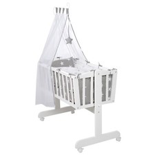 Roba Komplettwiegenset Little Stars weiß lackier TOP