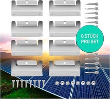 8st Solarmodul Halterung Befestigung Aluminium Z Winkel PV Solar Modul