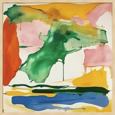 Einzelstück!Avantgard Konzeptkunst Abstrakt 01 125x125cm gerahmt Eiche XXLBilder