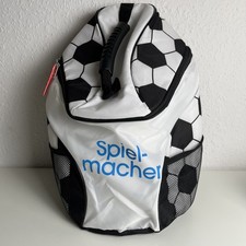 Milchschnitte - Sportrucksack "Spielmacher" – Fußball-Design – Schwarz/Weiß