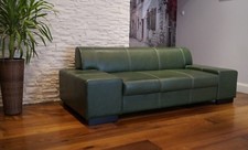 Echtleder Sofa Couch 100% Echtes Leder mit Ziernaht Rindsleder Große Farbauswahl