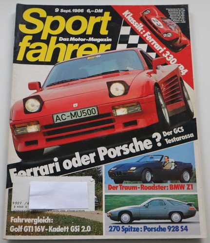 Sportfahrer 1986 ferrari - sportfahrer, 9/1986