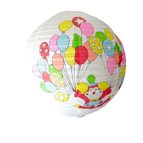 Papierlampe clown 40cm - papierlampe,
