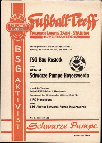Ddr liga bsg aktivist - ddr-liga, 84/85