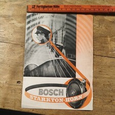 9.2 BOSCH starkton Horn HO FS SH/SE 1951 original Werbung Prospekt