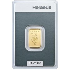 5 Gramm Goldbarren - 999,9 Gold - in Blisterkarte - Neuware - Heraeus