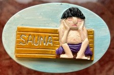 Bild Gips Türschild Sauna