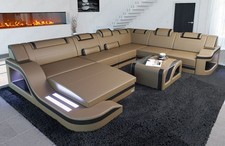 Leder Sofa Wohnlandschaft