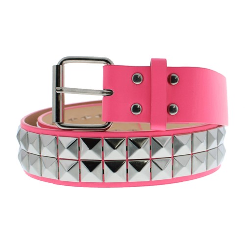 Nietengürtel neon pink mit - nietengürtel,