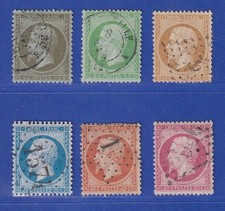 Frankreich 1862/71 Napoleon III. Mi.-Nr. 18-23  gestempelt