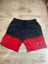 Mitchell & Ness Chicago Bulls Shorts XL | NBA Finals 1991 Patch | Schwarz-Rot Fa