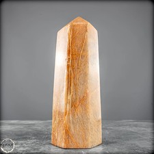 Pfirsich-Mondstein Obelisk -