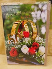 Grußkarte Glückwunschkarte Karte zur Goldenen Hochzeit mit Umschlag neu