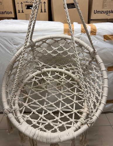 Hängesessel aus seil beige - aus,