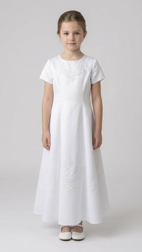 Mädchen kleid weiß - weiß, kordel