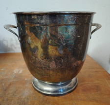 Olri versilberte Weinflasche Sektkühler Eiskübel - Made in Italy selten