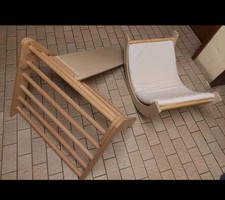 Set Picklerdreieck Holzspielzeug Kletterbogen Schaukelbogen Matratze Leiter