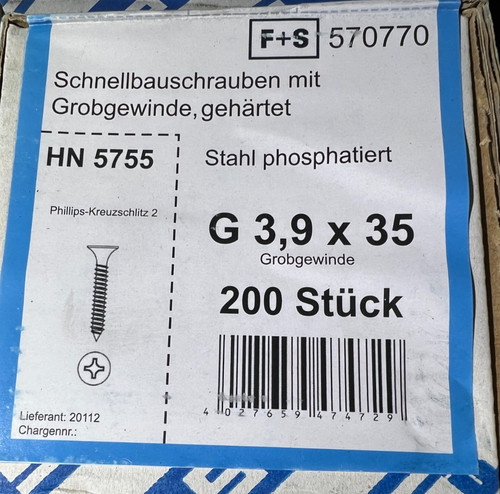 Schnellbauschrauben - f+s,