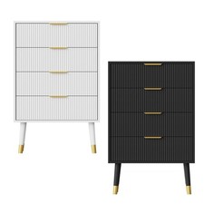 Fluted 4 Schubladen Dresser