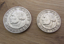 Münzen Deutsches Reich 2 Reichsmark 1933 5 Reichsmark 1933 Martin Luther Silber