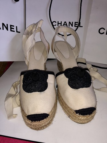 Chanel espadrilles wedges - chanel,