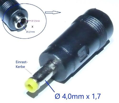 0mm stecker auf 5 5mm - 4,0mm,